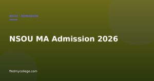 NSOU MA Admission 2026: Dates, Eligibility, How to Apply