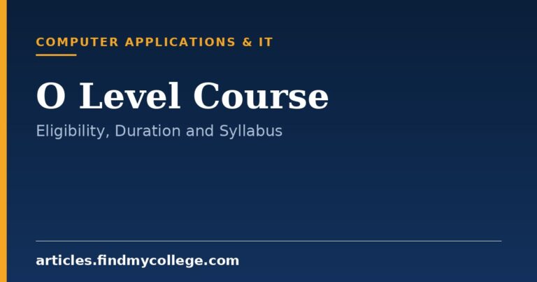 NIELIT O Level Course: Eligibility, Duration, Syllabus and Career
