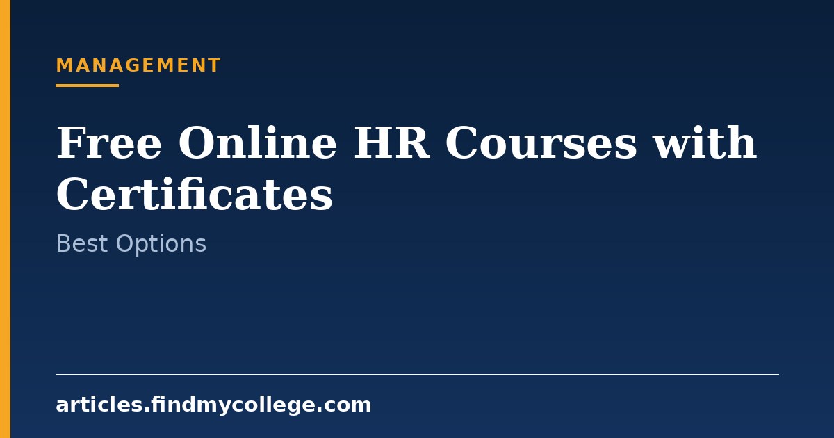Free Online HR Courses with Certificates: Top Options and Eligibility