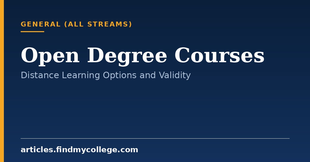Open Degree Courses: Distance Learning Options and UGC Validity