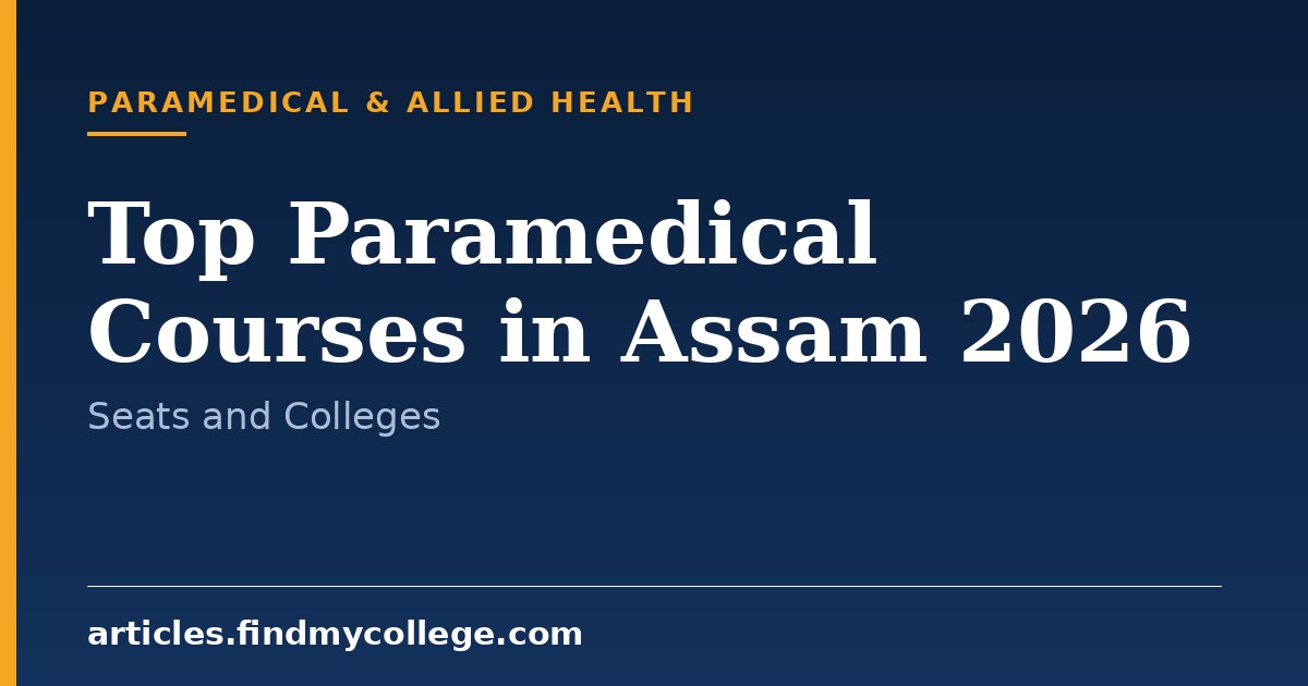 Paramedical Courses in Assam 2026: Colleges, Seats and Selection