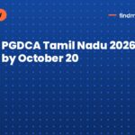 PGDCA Tamil Nadu 2026: Apply by October 20