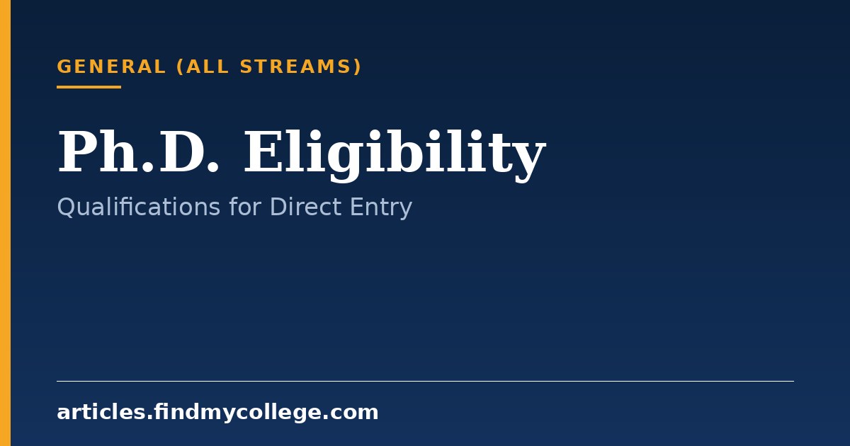 Ph.D. Eligibility Criteria: Educational Qualification Requirements