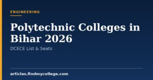 Polytechnic Colleges in Bihar 2026: Government List and Seat Matrix
