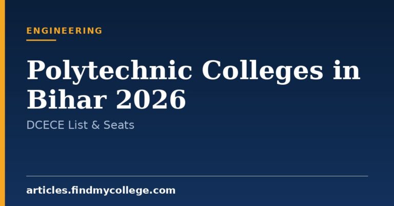 Polytechnic Colleges in Bihar 2026: Government List and Seat Matrix