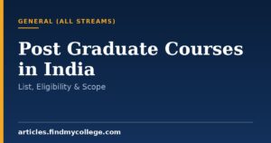 Post Graduate Courses in India: Degrees, Admission & Scope