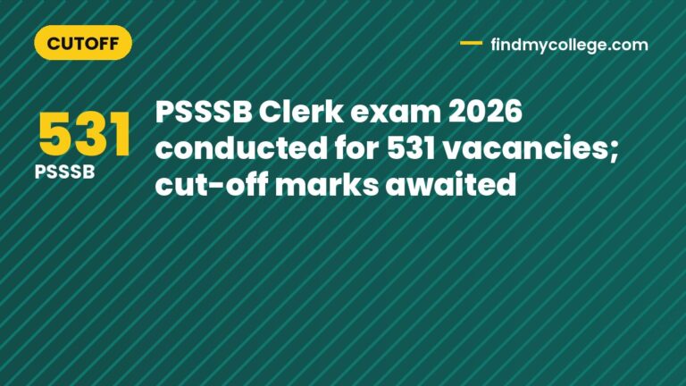 PSSSB Clerk exam 2026 conducted for 531 vacancies; cut-off marks awaited