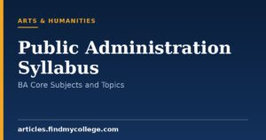 Public Administration Syllabus: BA Core Subjects and Structure