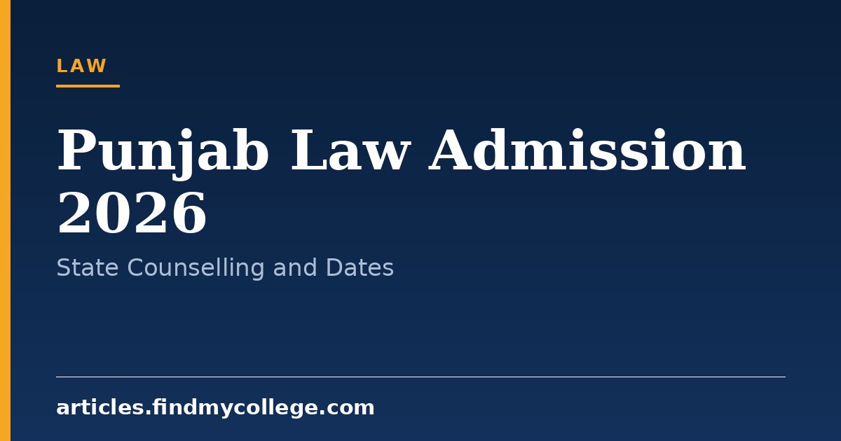 Punjab Law Admission 2026: Online Registration and Selection Steps