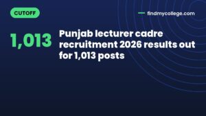 Punjab lecturer cadre recruitment 2026 results out for 1,013 posts