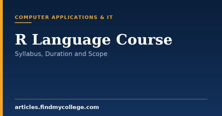 R Language Course: Syllabus, Duration, Eligibility and Scope
