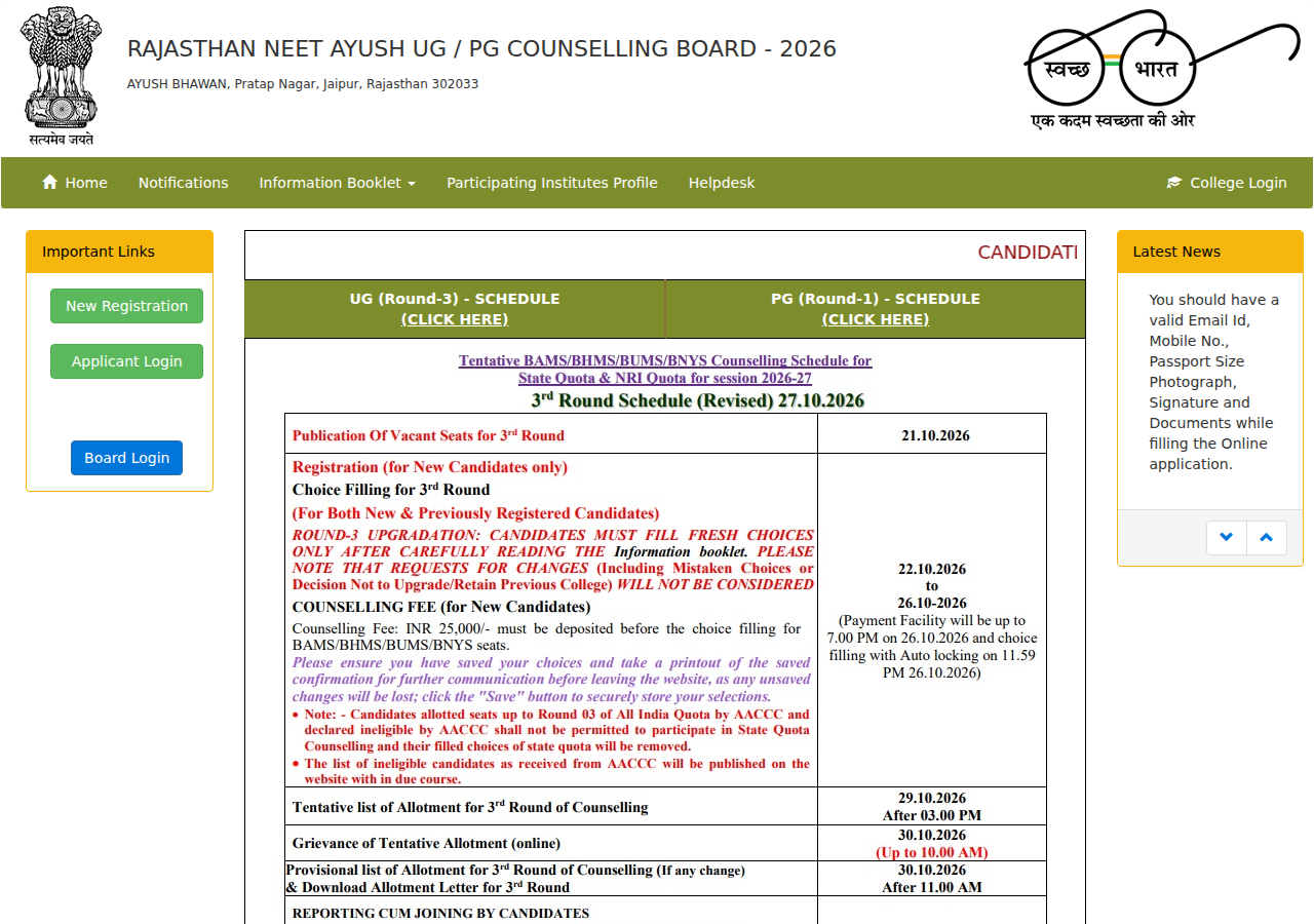 rajayushcounselling.com homepage