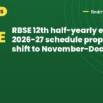 RBSE 12th half-yearly exam 2026-27 schedule proposed to shift to November-December