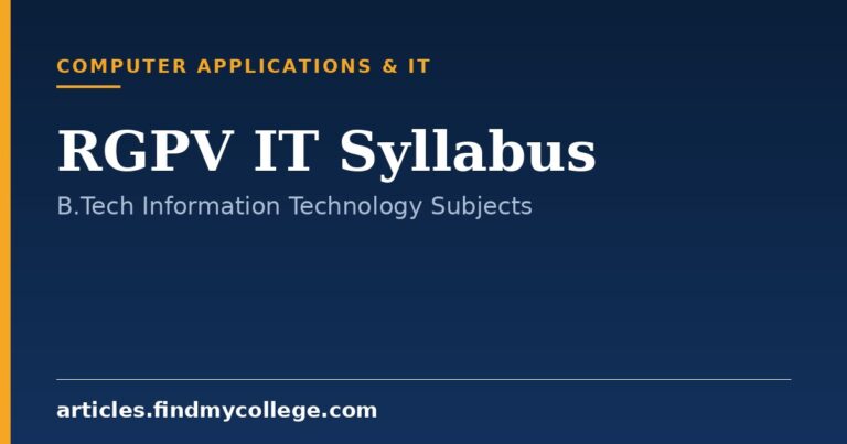 RGPV B.Tech IT Syllabus and Course Structure