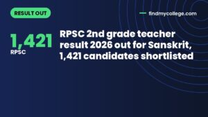 RPSC 2nd grade teacher result 2026 out for Sanskrit, 1,421 candidates shortlisted