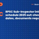 RPSC Sub-Inspector interview schedule 2025 out: check dates, documents required