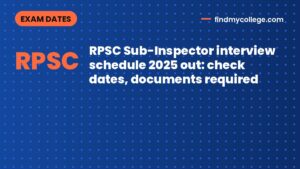 RPSC Sub-Inspector interview schedule 2025 out: check dates, documents required