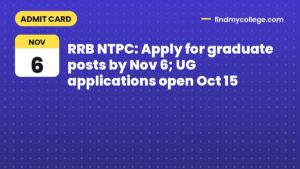 RRB NTPC: Apply for graduate posts by Nov 6; UG applications open Oct 15