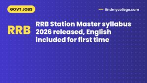 RRB Station Master syllabus 2026 released, English included for first time