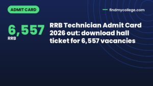 RRB Technician Admit Card 2026 out: download hall ticket for 6,557 vacancies