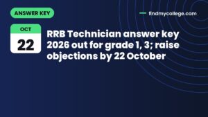 RRB Technician answer key 2026 out for grade 1, 3; raise objections by 22 October