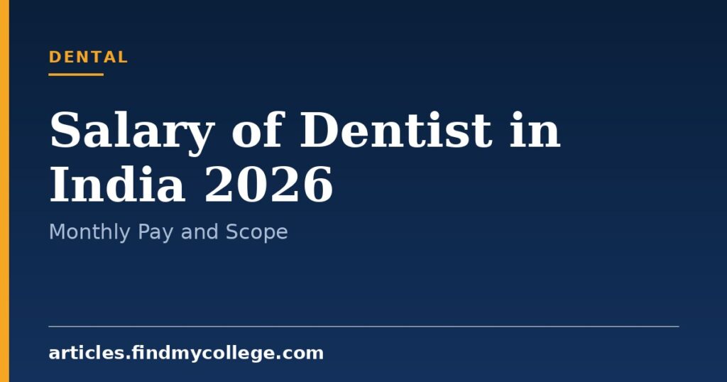 Salary of Dentist in India 2026: Government vs Private Pay