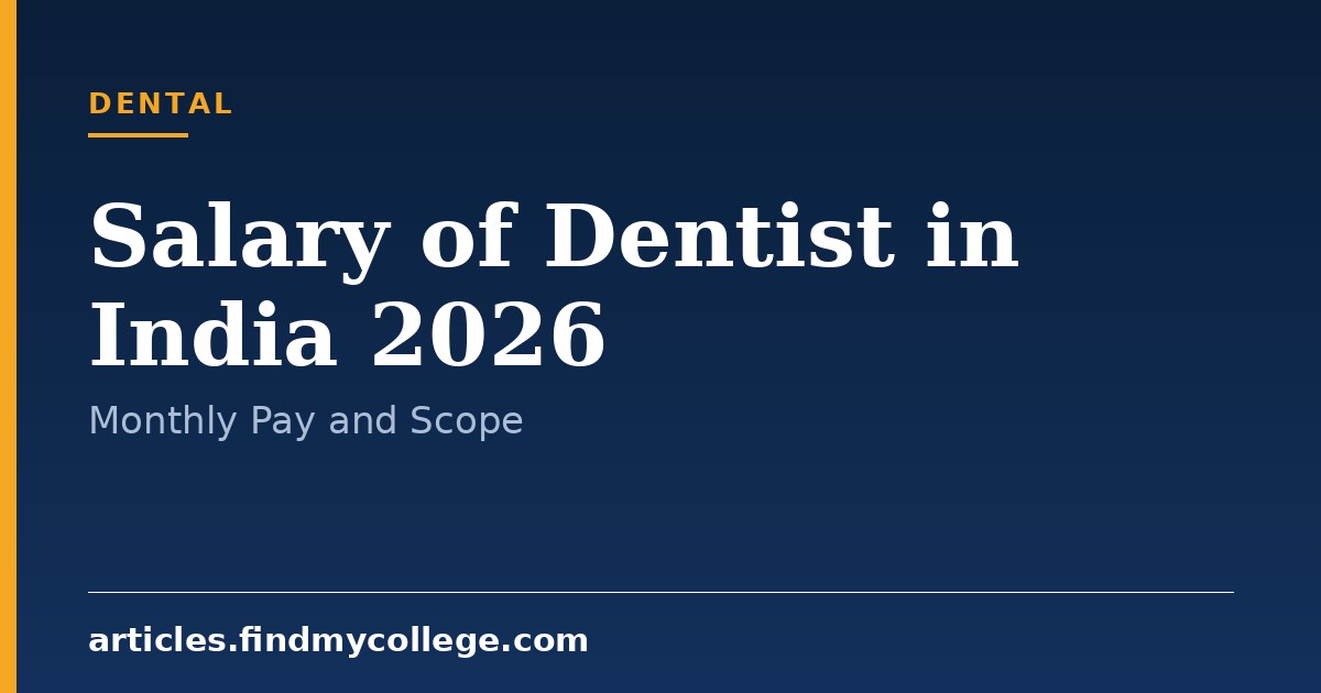 Salary of Dentist in India 2026: Government vs Private Pay