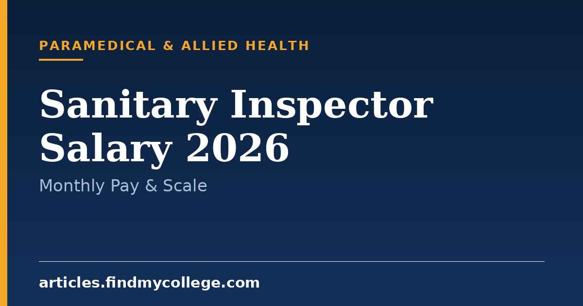Sanitary Inspector Salary in India 2026: Pay Scale and Allowance