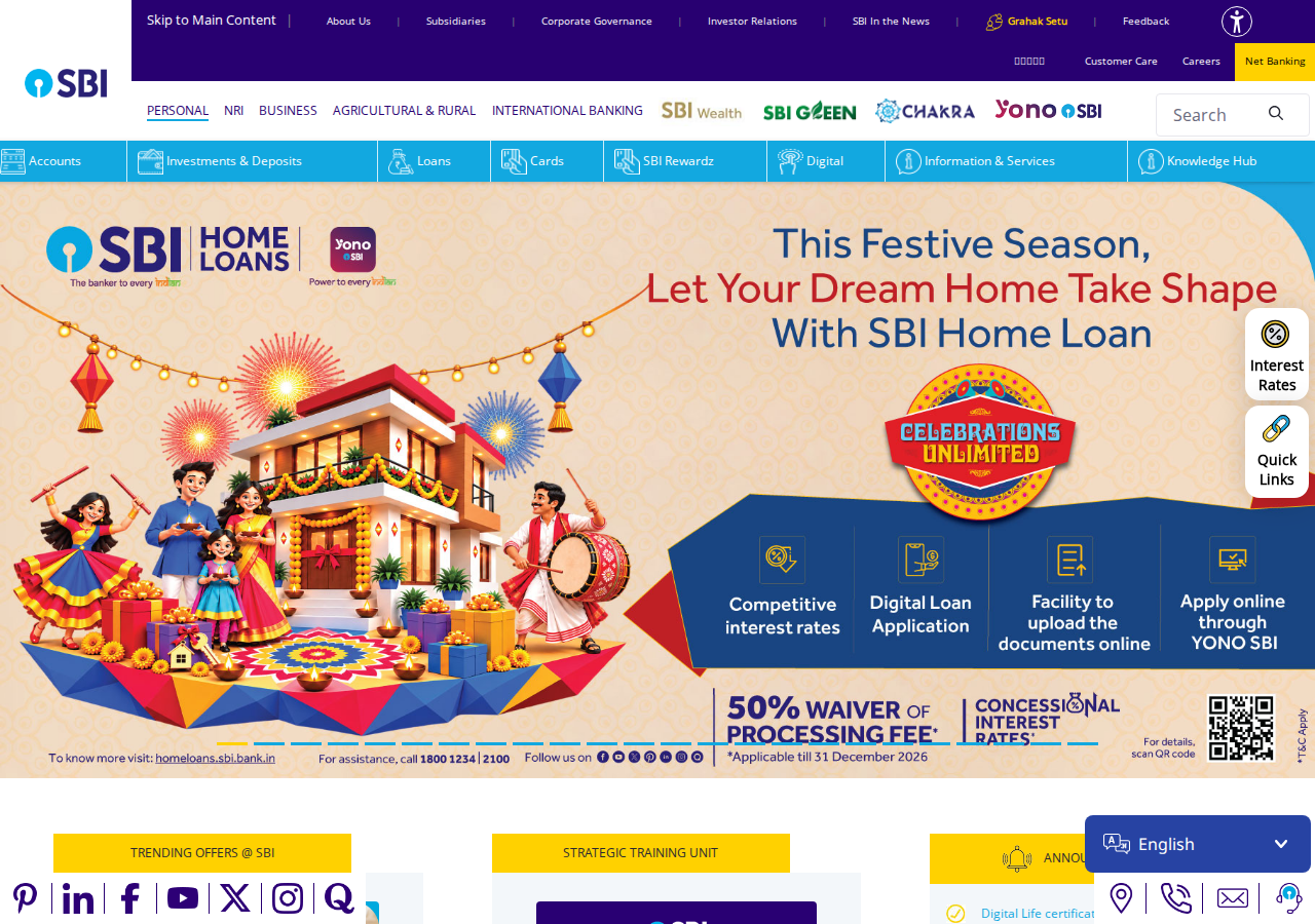 sbi.bank.in homepage