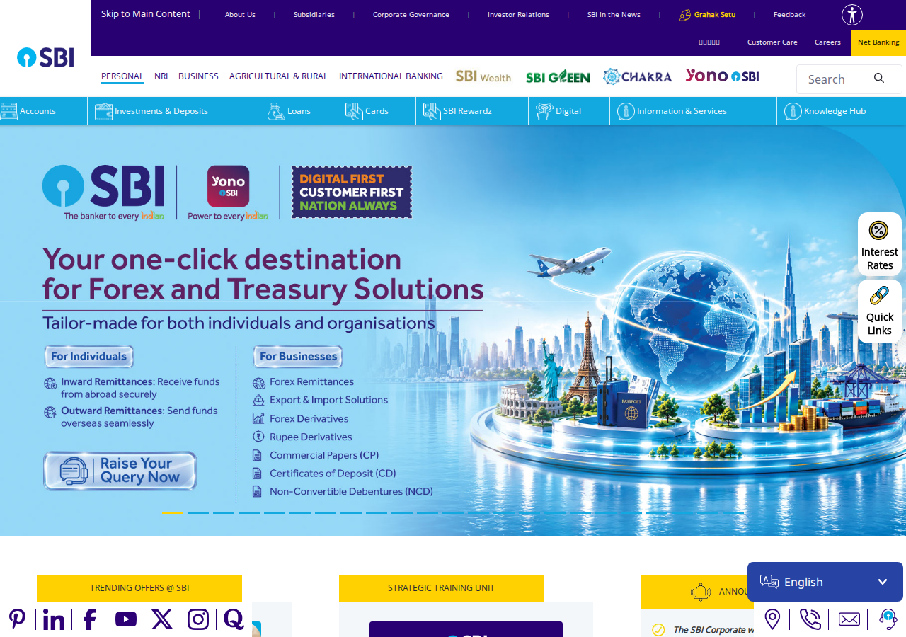 sbi.bank.in homepage