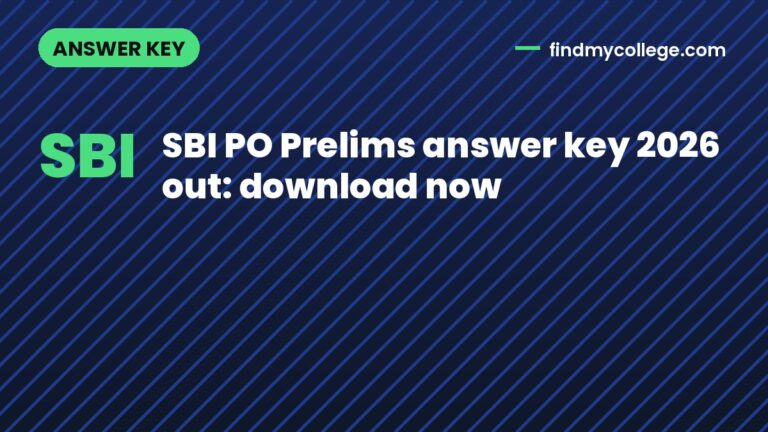 SBI PO Prelims answer key 2026 out: download now