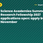 Science Academies Summer Research Fellowship 2027 applications open: apply by 30 November