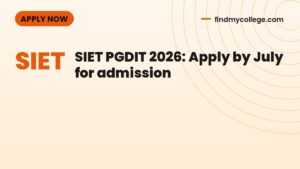 SIET PGDIT 2026: Apply by July for admission