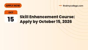 Skill Enhancement Course: Apply by October 15, 2026