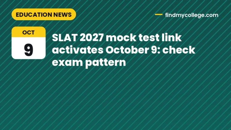 SLAT 2027 mock test link activates October 9: check exam pattern