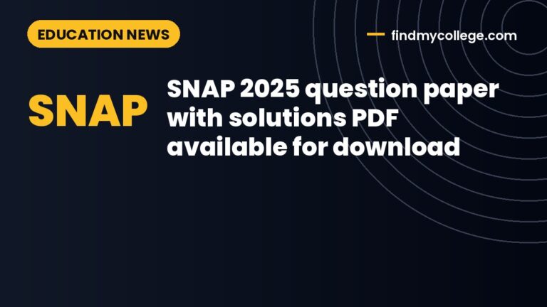 SNAP 2025 question paper with solutions PDF available for download