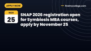 SNAP 2026 registration open for Symbiosis MBA courses, apply by November 25