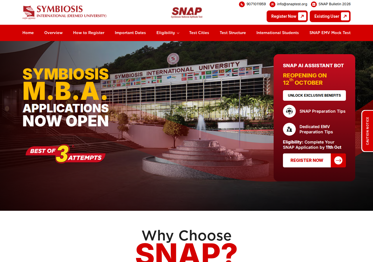 snaptest.org homepage