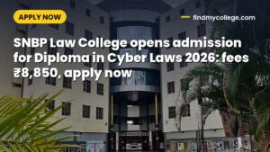 SNBP Law College opens admission for Diploma in Cyber Laws 2026: fees ₹8,850, apply now
