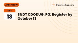 SNDT CDOE UG, PG: Register by October 13