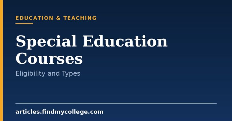 Special Education Courses in India: Types, Duration and Eligibility