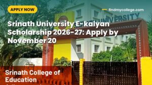 Srinath University E-kalyan Scholarship 2026-27: Apply by November 20