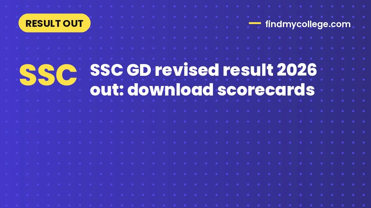 SSC GD revised result 2026 out: download scorecards