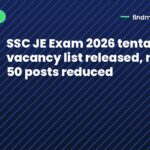 SSC JE Exam 2026 tentative vacancy list released, nearly 50 posts reduced
