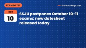 SSJU postpones October 10-11 exams: new datesheet released today