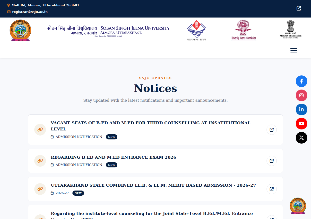 Official notification screenshot