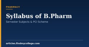 B.Pharm Syllabus: Semester-Wise Subjects & Course Structure