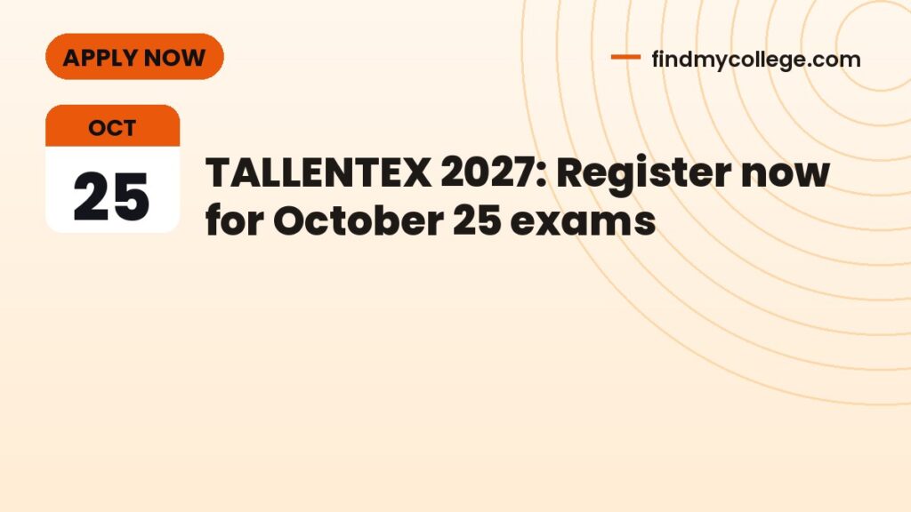 TALLENTEX 2027: Register now for October 25 exams