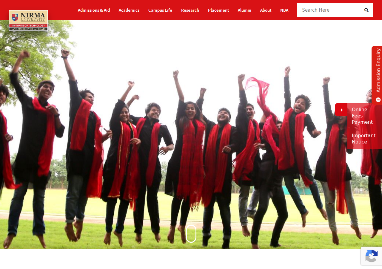 technology.nirmauni.ac.in homepage
