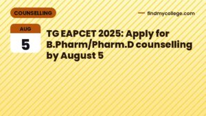 TG EAPCET 2025: Apply for B.Pharm/Pharm.D counselling by August 5